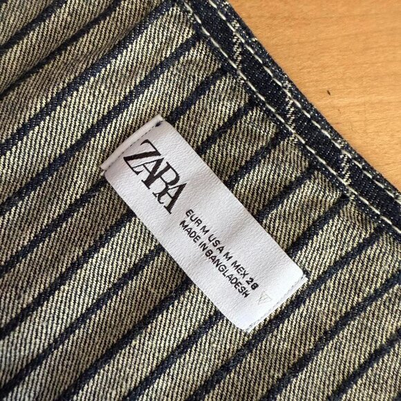 Zara Women's Navy and Blue Crop-top - Picture 2 of 4